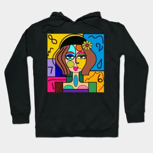 Funky Modern Art Girl Hoodie